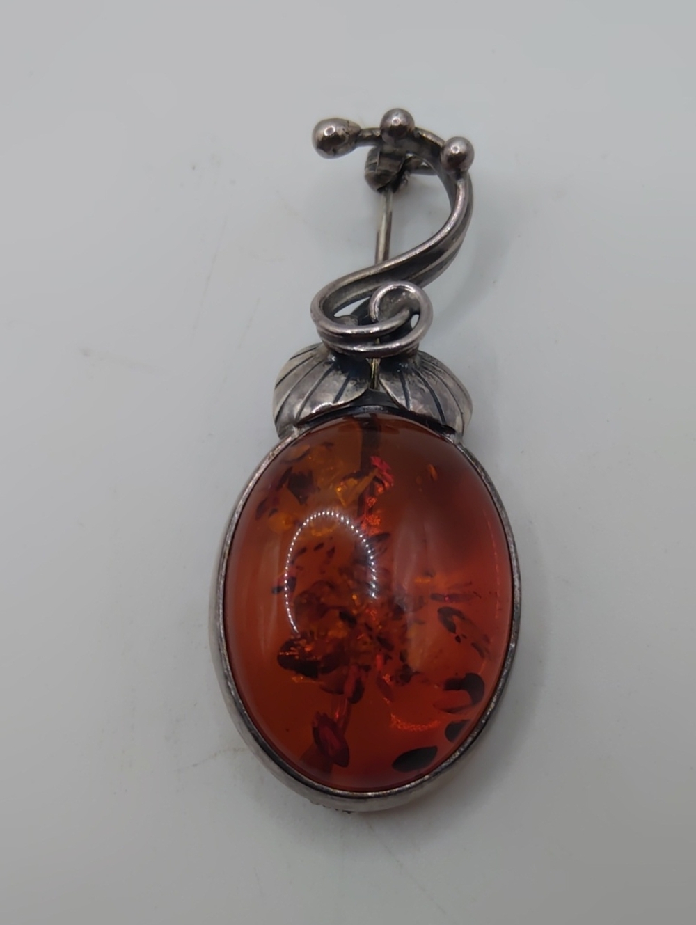 Baltic Amber 925 Brooch
